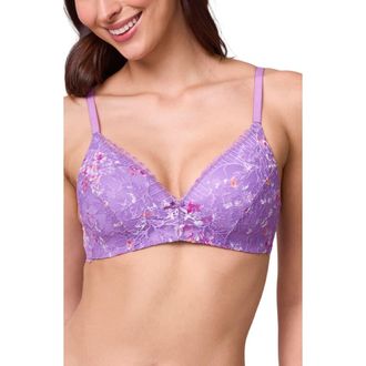Montelle Intimates Wireless Convertible T-Shirt Bra in Tulip Field at Nordstrom, Size 28D