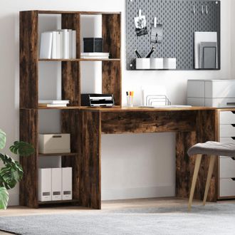 Berkfield Home with Shelf with Storage Smoked oak Engineered wood in Brown