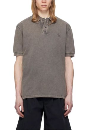 Isabel Marant Afko Plastron Polo Shirt In Faded Black