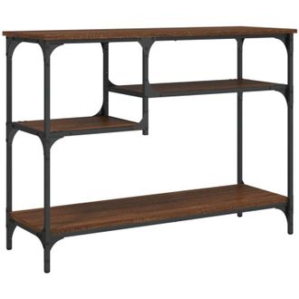 vidaXL Mesa Consola Con Estantes Roble Marr&oacute;n 100x35x75 Cm Vidaxl