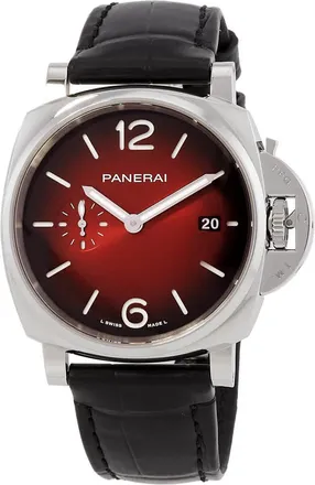 Officine Panerai Luminor Due 42mm Automatic Burgundy Dial Mens Watch PAM01424