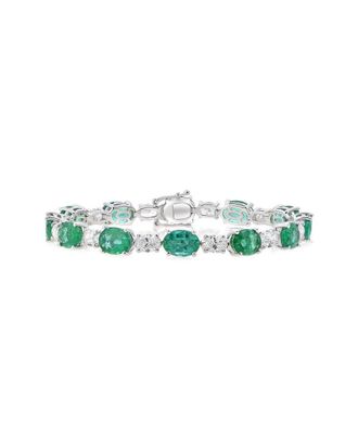 Diana M. Jewels Fine Jewelry 18K 18.31 Ct. Tw. Diamond & Emerald Bracelet