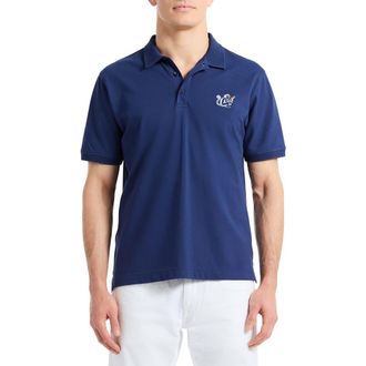 Robert Graham Monkey Business Embroidered Cotton Piqu&eacute; Polo in Navy at Nordstrom Rack, Size Xxx-Large