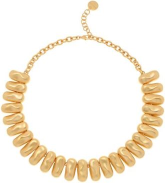 Reiss Tia Tumbled Metal Collar Necklace in Gold Tone at Nordstrom