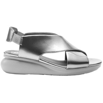 Camper Balloon K200066 Patent Leather Womens Wedge Sole Sandals - Grey - Size:UK 5