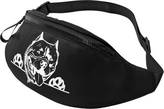 Generic American Bully Waist Packs Chest Bag Unisex Waistpacks For Cycling Running Workout 14X35Cm