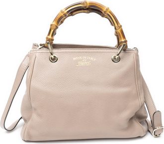 Gucci Pre-owned Womens Small Bamboo Shopper Tote Shoulder Bag - Pink - One Size