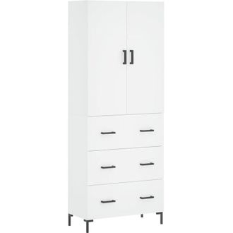 vidaXL Highboard White 69.5x34x180 cm Engineered Wood Vidaxl