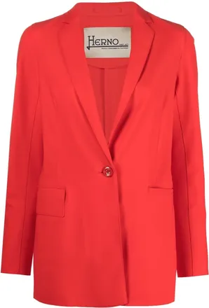 Herno First Act single-breasted blazer - women - Polyamide/Polyamide/Elastane/Elastane - 42 - Red