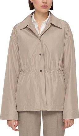 Lafayette 148 New York Plus Gathered Waist Snap Front Overshirt