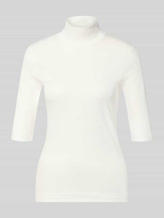 Marc Cain Slim Fit T-Shirt mit Rollkragen in Offwhite, Gr&ouml;&szlig;e 34