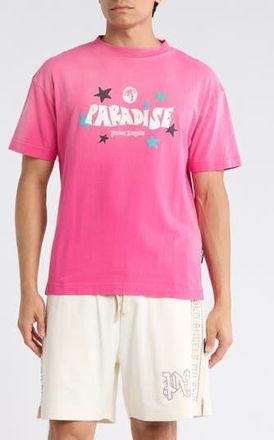 Palm Angels Logo Graphic T-Shirt in Fuchsia at Nordstrom Rack, Size Xxx-Large
