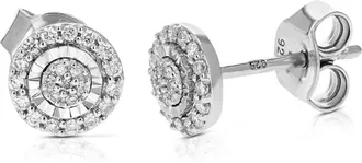 Vir Jewels 1/5 cttw Lab Grown Diamond Composite Earrings in Sterling Silver With Push Backs For Women