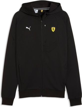 Puma Ferrari Motosport Hooded Zip Front Sweatshirt in Puma Black at Nordstrom, Size Xx-Large