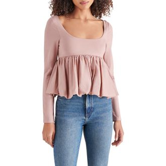 Steve Madden Avielle Bubble Hem Top in Ash Rose at Nordstrom Rack, Size Medium