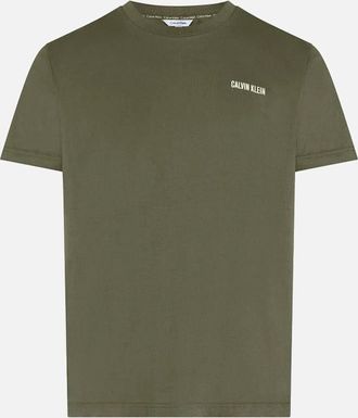 Calvin Klein Mens Calvin Klein Crew Neck T-Shirt, Burnt Olive - Tan - Size: 42
