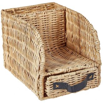 Beliani Beliani - Rattan Scrivania Organizzatore di documenti per file con cassetto Piccola scrivania Luce Malpelo