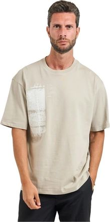 HUGO BOSS Hombre, Camisetas, Beige, Talla: M
