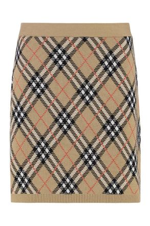 Burberry Multicolor Checks Mini Skirt