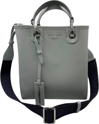 Armani Pre-owned Handbags, female, Blue, Size: ONE SIZE Pre-owned Leather Shoulder Bag