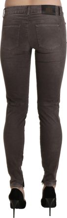 Ermanno Scervino Womens Brown Low Waist Skinny Slim Trouser Cotton Jeans