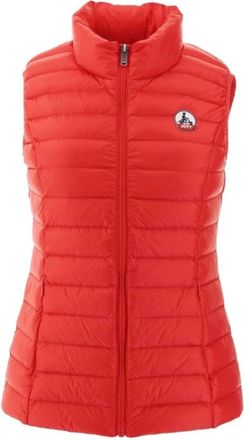 Jott Zijden Vest - Dames - Bodywarmers - Rood - M - Leer - Jassen