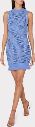 Milly Fringe Hem Sweater Dress in Blue at Nordstrom, Size Medium