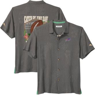 Tommy Bahama Mens Tommy Bahama Gray Buffalo Bills Catch of the Day IslandZone Button-Up Shirt at Nordstrom, Size X-Large