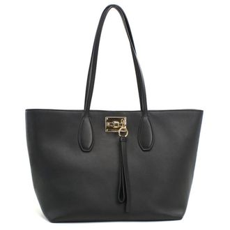 Ferragamo Black Leather Tote Bag (Pre-Owned)