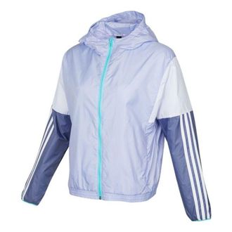 adidas (WMNS) adidas Fi W Wb Color Contrasting Colors Woven Sports Hooded Jacket Light Purple H09723