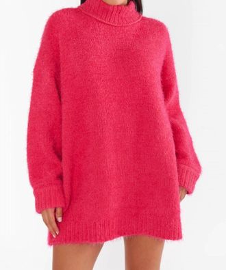 Show me your Mumu Coziest Here Tunic Sweater In Pink Rose Knit