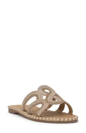 Jessica Simpson Bria 2 Slide Sandal in Gold 01 at Nordstrom Rack, Size 7.5