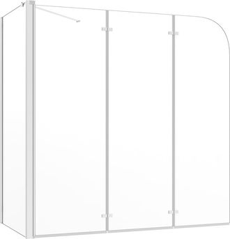 vidaXL Mampara De Ducha De Vidrio Templado Transparente 120x69x130 Cm Vidaxl