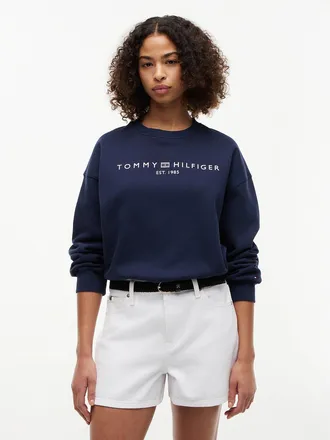 Tommy Hilfiger Sweater met ronde hals en logo