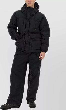 Ten c regular fit hooded jacket with front pockets