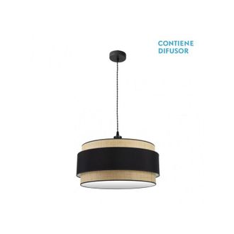 Fabrilamp Fabrilamp Colgante Natural/negro 3luces Modelo Kandy