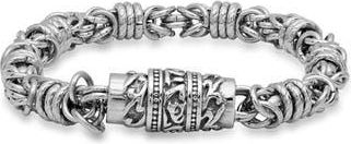 Steeltime Mens Cluster Chain Bracelet in Silver at Nordstrom Rack