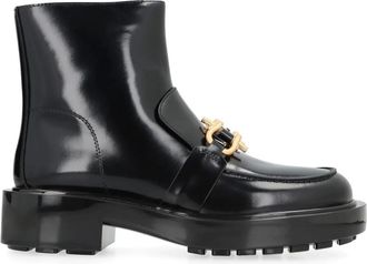 Bottega Veneta Monsieur Enkellaarzen Glanzend Leer - Dames - Enkellaarsjes - Zwart - 37 EU - Leer - Schoenen
