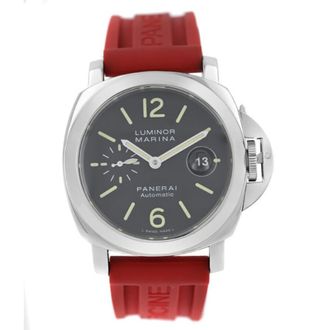 Officine Panerai Pre-owned Panerai Luminor Marina Black Dial Mens Watch PAM00104