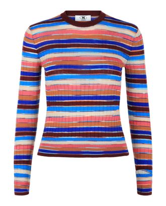 M Missoni Striped Crewneck Sweater