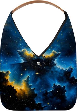 Generic Stars Nebula Reusable Lightweight Grocery Bags - Foldable Into Compact Pouch, Washable & Sturdy, Multipurpose for Shopping and Travel