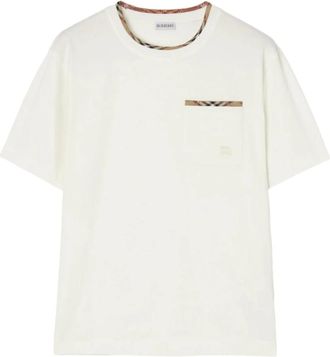 Burberry Ryan T-shirt - Heren - T-shirts - Wit - L - Katoen - Tops