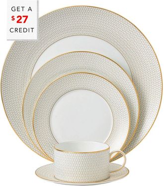 Wedgwood 5Pc Arris Place Setting Dinnerware Setwith $27 Credit