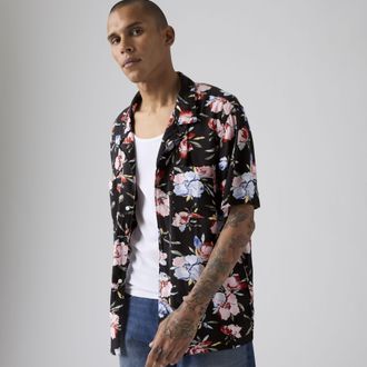 Levi's Short Sleeve Classic Camper Lightweight Shirt - Mens - 2XL - Black