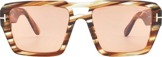 Tom Ford Redford Orange Photochromatic Square Mens Sunglasses FT1153 55E 56
