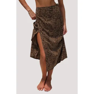 Stone Fox Swim Holiday Wrap Cover-Up Skirt in Selva at Nordstrom, Size X-Small/small