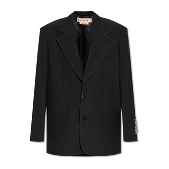 Marni Blazers, female, Black, XS, Blazer with open lapels