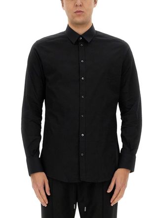 Dolce & Gabbana Poplin Stretch Shirt - Black