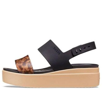 Crocs (WMNS) Crocs Brooklyn Tort Low Wedge Black Brown 207864-0C4