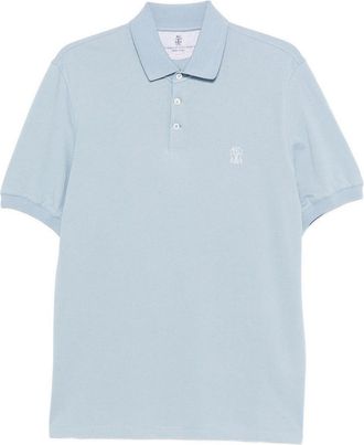 Brunello Cucinelli Cotton pole with embroidery